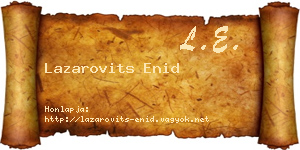 Lazarovits Enid névjegykártya